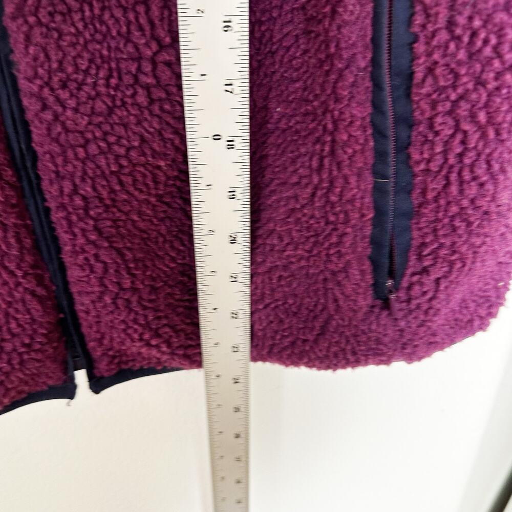 J. Crew Fleece Vest Purple Blue Womens E1630 sz L - Picture 5 of 5